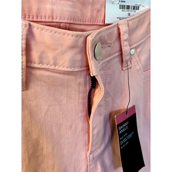 NWT A.n.a Skinny Womens  Size 10  Pink Cotton Stretch Mid Rise Pants - Picture 6 of 7